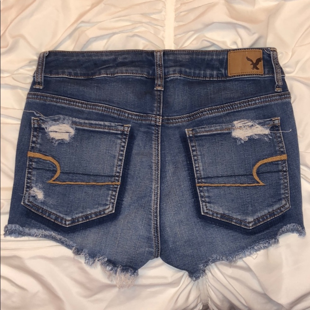 High-Rise Ripped Jean Shorts - Picture 2 of 3